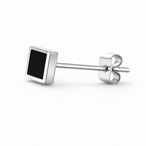 S925 Sterling Silver Square Geometric Stud Earrings