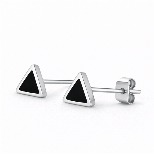 S925 Sterling Silver Triangle Geometric Stud Earrings