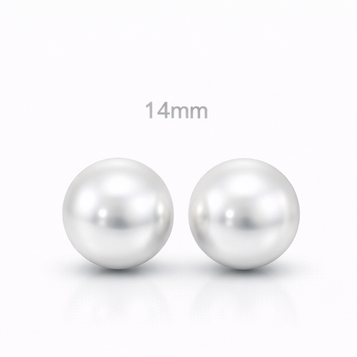 Pearl Stud Earrings 14mm