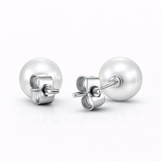 Pearl Stud Earrings 14mm