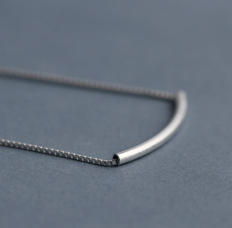 S925 Sterling Silver Round Tube Bracelet