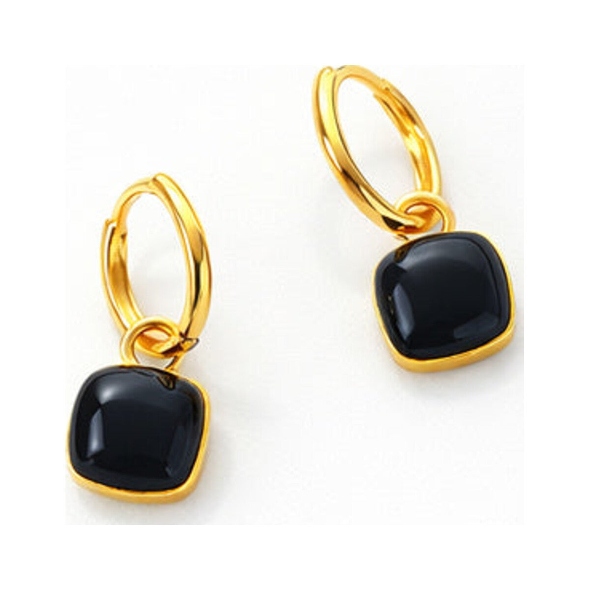 Glossy Heart Drop Earrings
