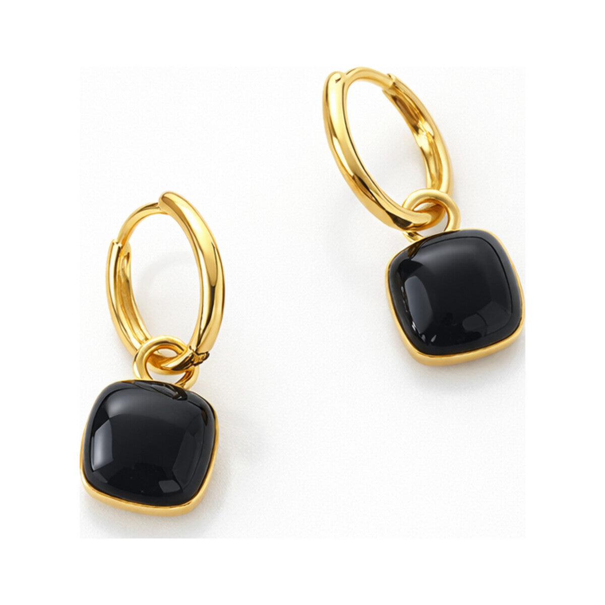 Glossy Heart Drop Earrings