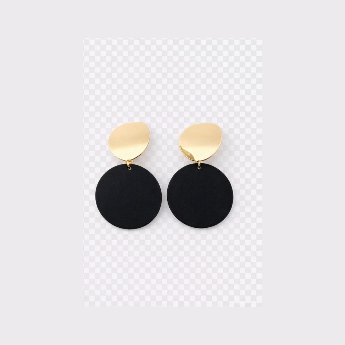 Alloy Geometric Round Earrings – Round Square Halo Nova