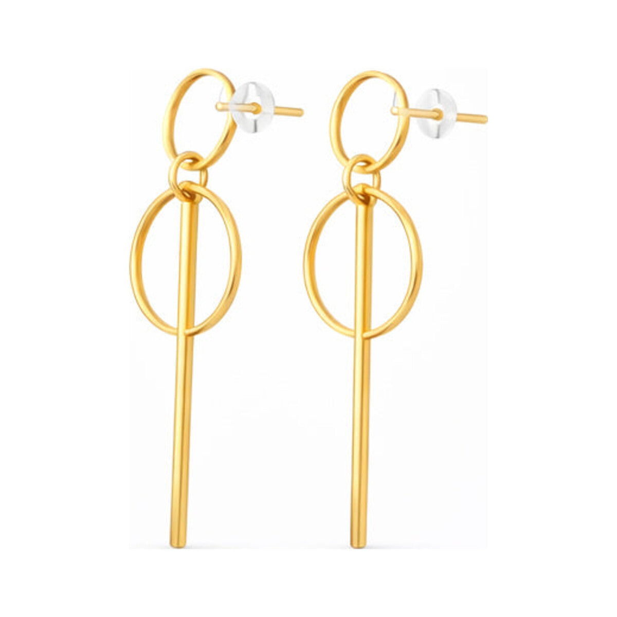 Alloy Geometric Round Earrings – Round Square Vibe Nova