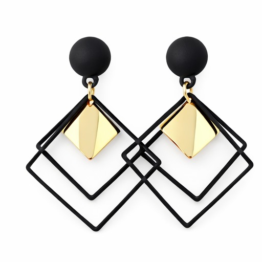 Architectural Retro Drop Earrings