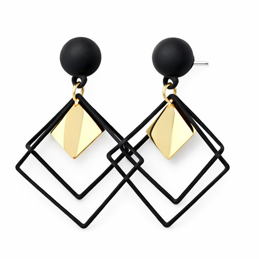 Architectural Retro Drop Earrings