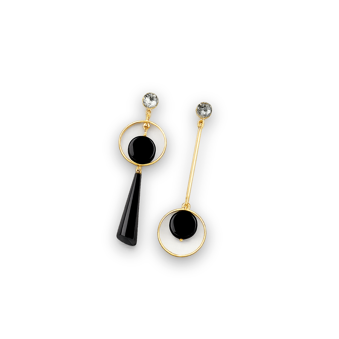 Alloy Geometric Round Earrings – Round Square Zen Nova