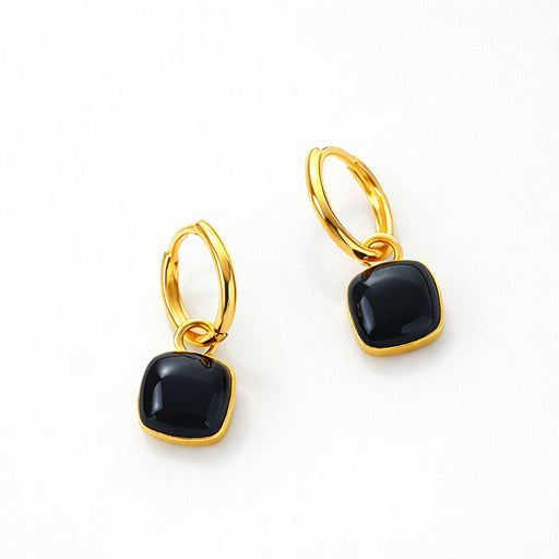 Glossy Heart Drop Earrings