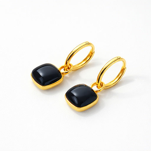 Glossy Heart Drop Earrings
