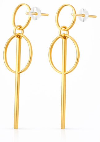 Alloy Geometric Round Earrings – Round Square Vibe Nova