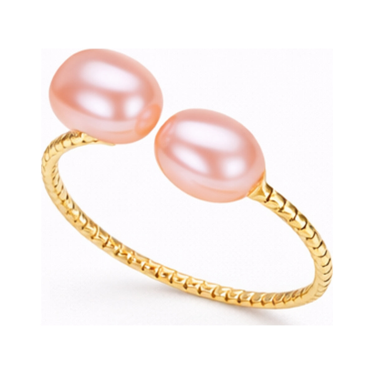 Freshwater Pearl Copper Geometric Ring