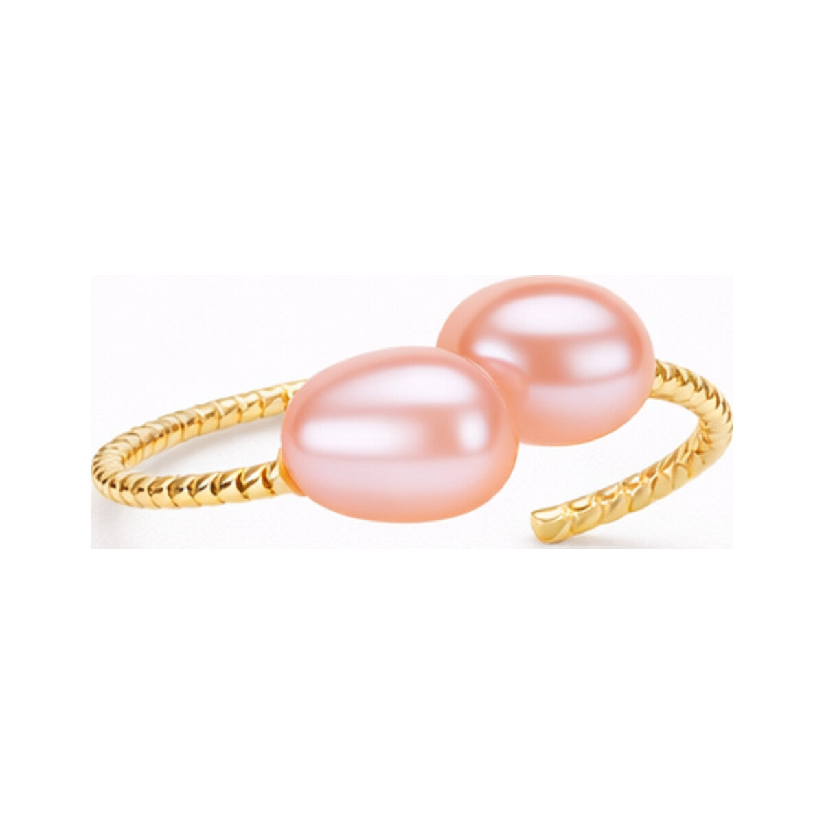 Freshwater Pearl Copper Geometric Ring