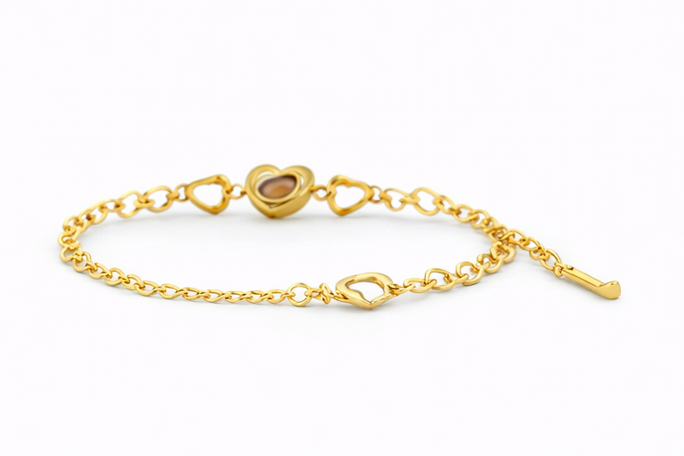 Multicolor Heart Zircon Bracelet