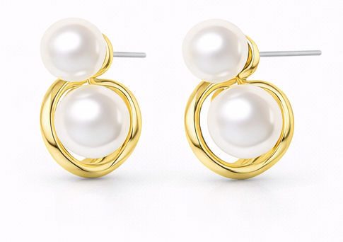 Large Small Pearl Earrings