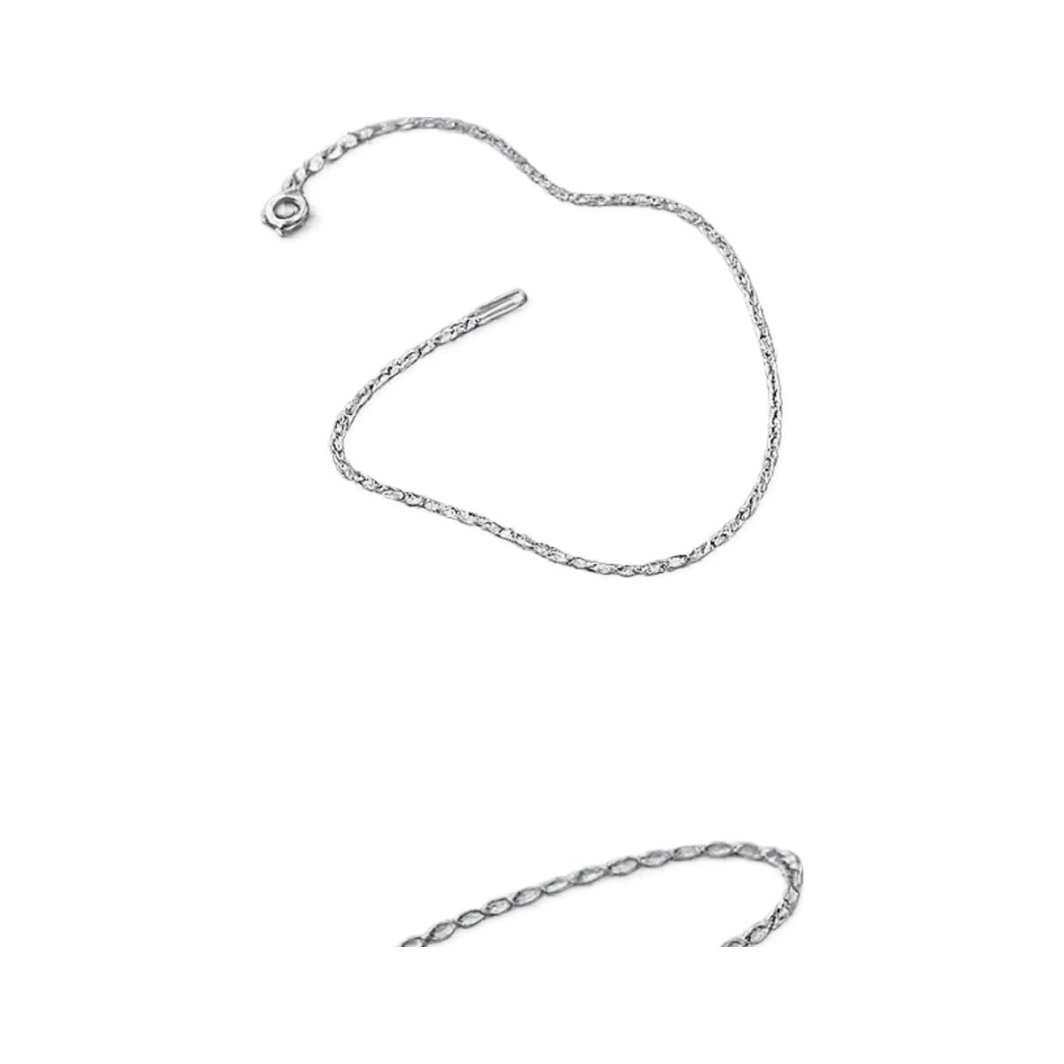 Moissanite Rhodium Heart Bracelet
