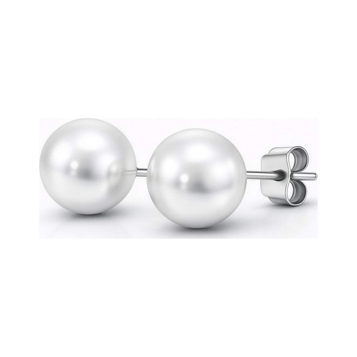 Pearl Stud Earrings 14mm
