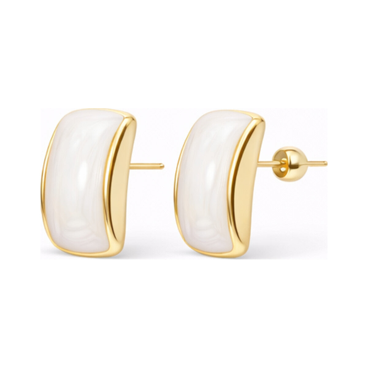 Arched Beige Bow Drops
