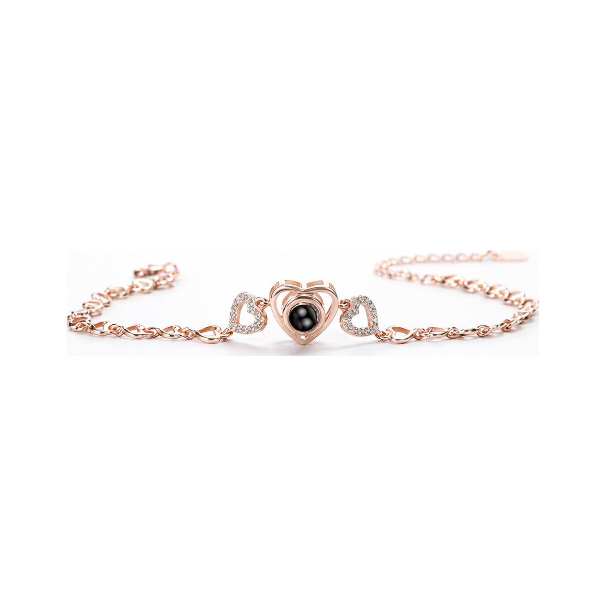 Zircon Silver Heart Hollow Bracelet – Heart Hollow