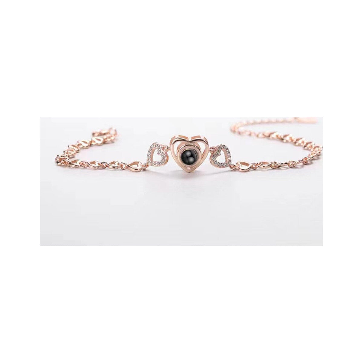 Zircon Silver Heart Hollow Bracelet – Heart Hollow