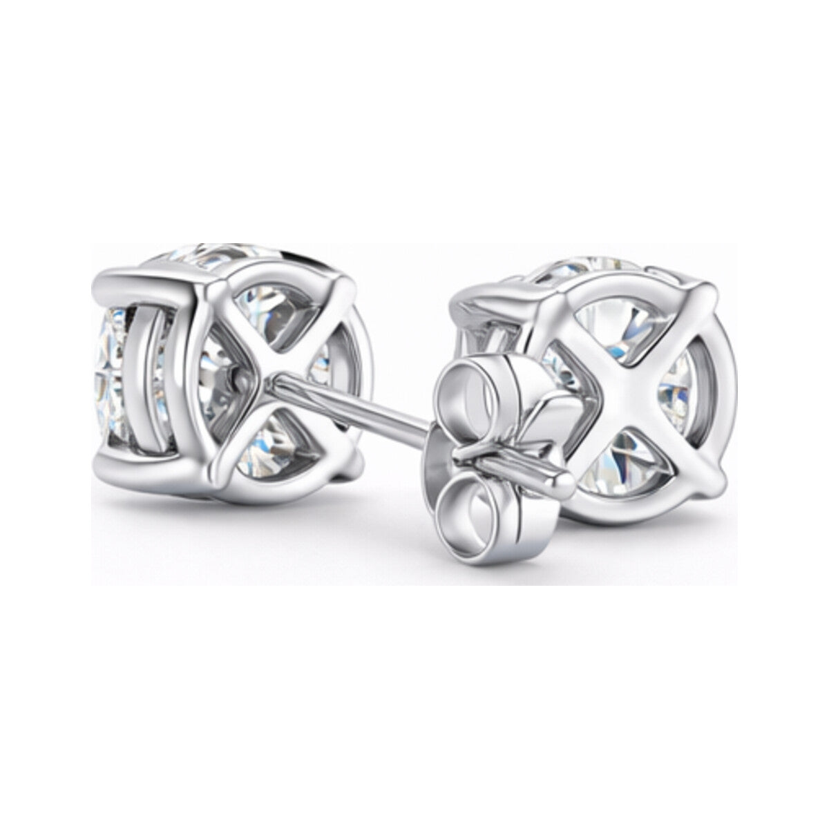 Zircon S925 Sterling Silver Heart Star Stud Earrings – Star Heart