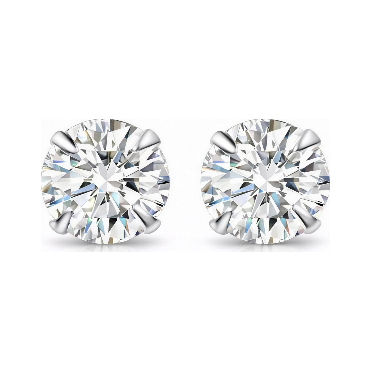 Zircon S925 Sterling Silver Heart Star Stud Earrings – Star Heart