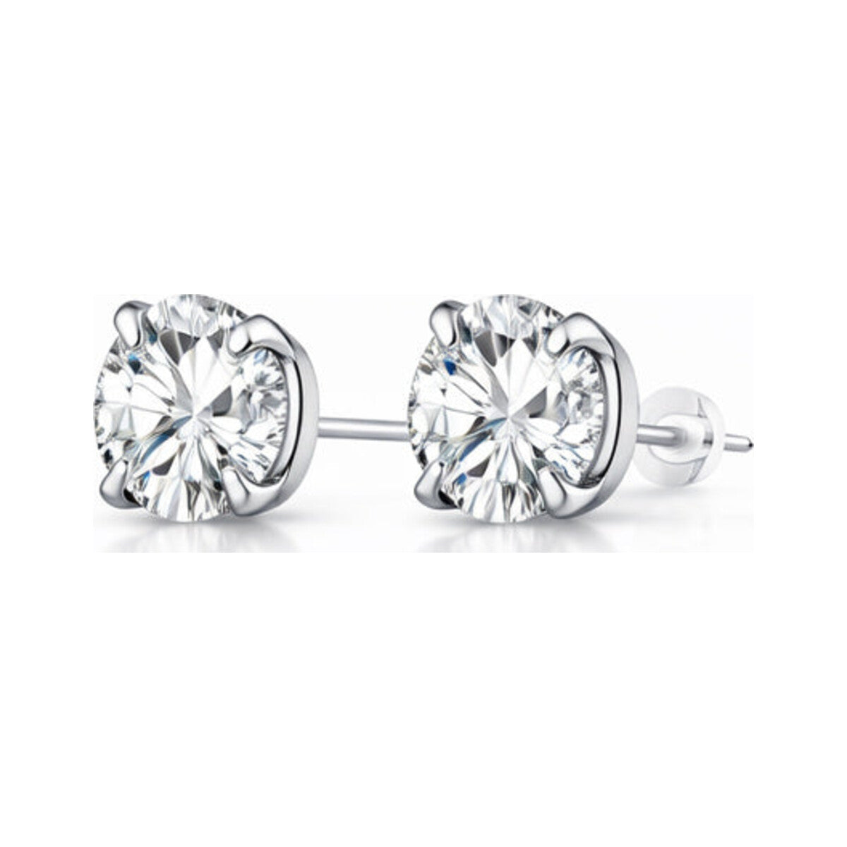Zircon S925 Sterling Silver Heart Star Stud Earrings – Star Heart Nova