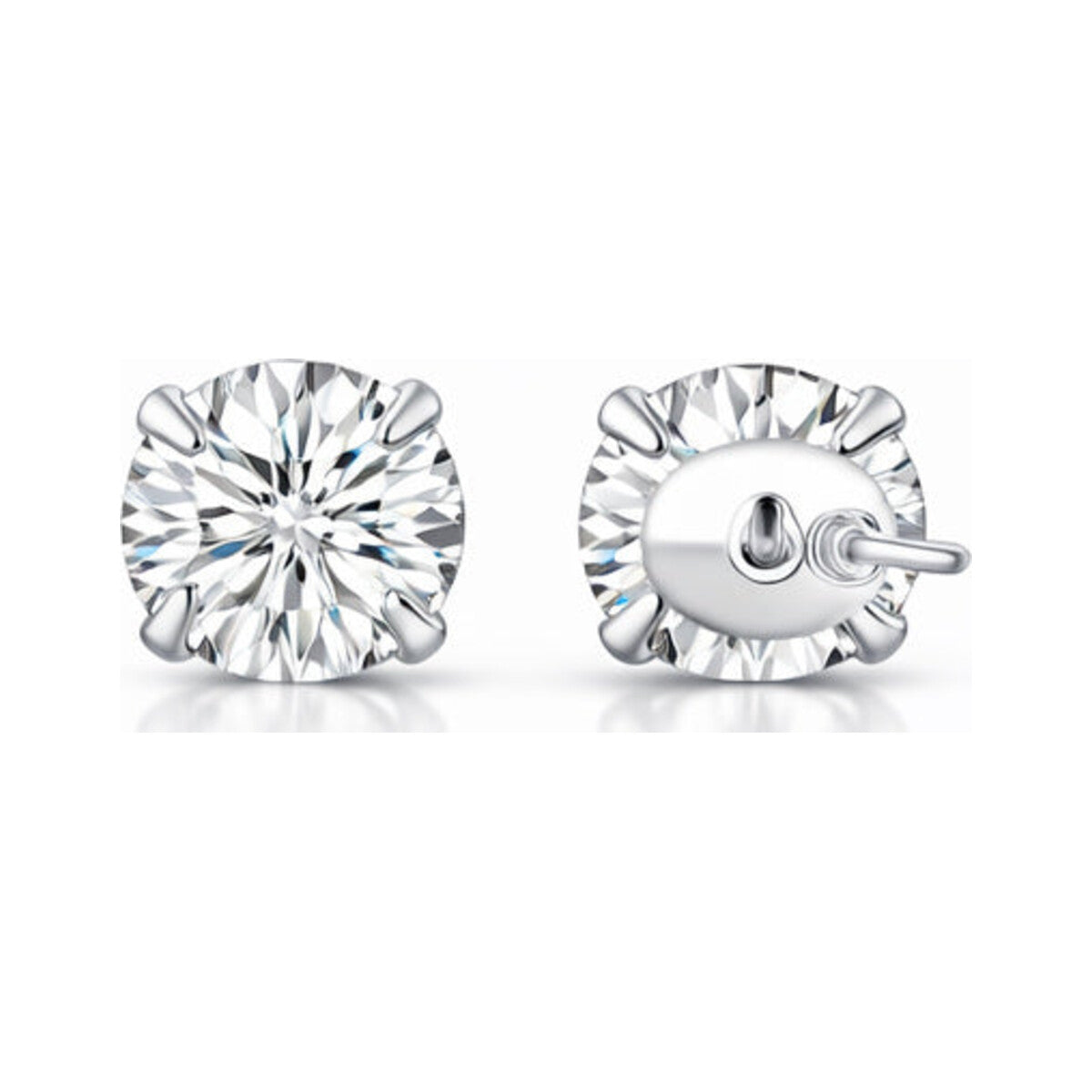 Zircon S925 Sterling Silver Heart Star Stud Earrings – Star Heart Nova
