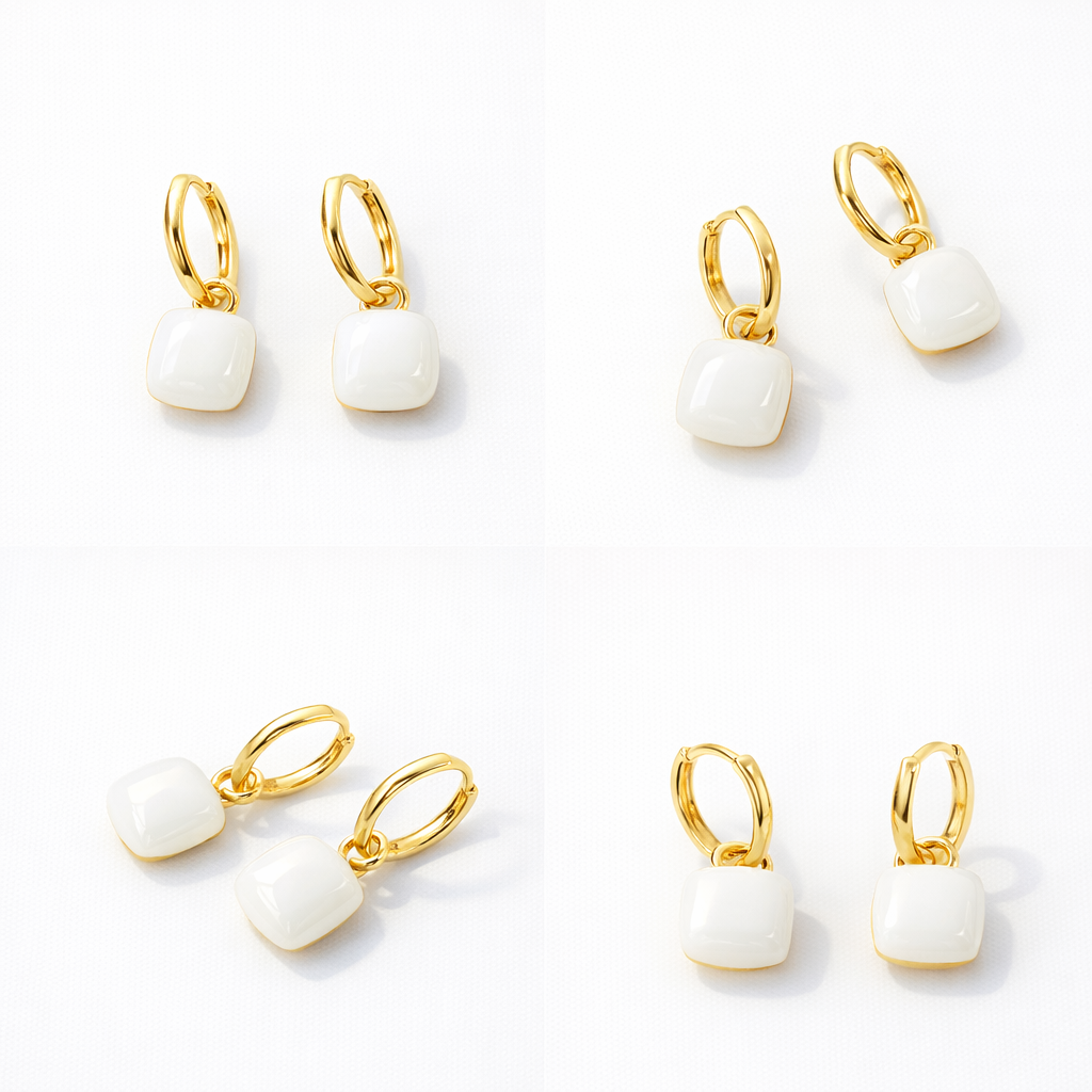 White Resin Statement Drops
