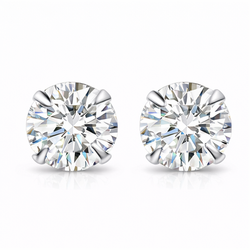 Zircon S925 Sterling Silver Heart Star Stud Earrings – Star Heart