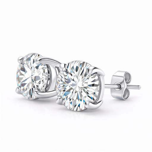 Zircon S925 Sterling Silver Heart Star Stud Earrings – Star Heart