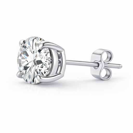 Zircon S925 Sterling Silver Heart Star Stud Earrings – Star Heart