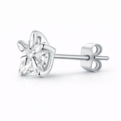 Celestial Zircon Sterling 4mm Star Sparkle Studs