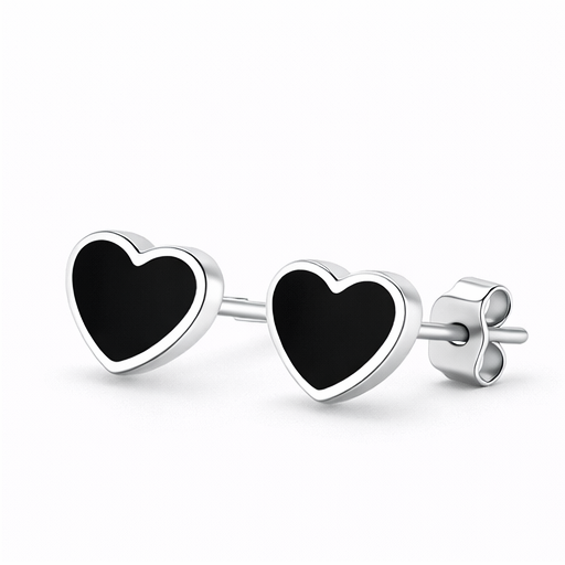 S925 Sterling Silver Love Geometric Stud Earrings