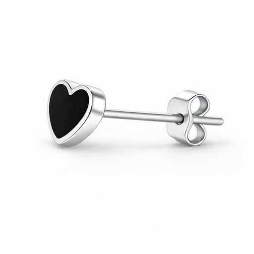 S925 Sterling Silver Love Geometric Stud Earrings