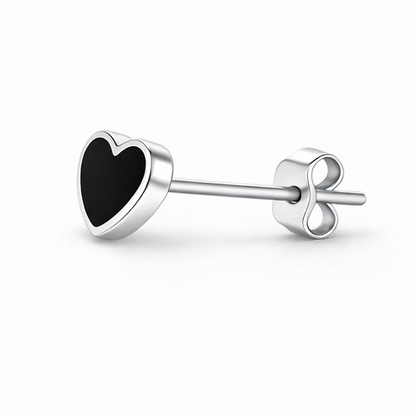 S925 Sterling Silver Love Geometric Stud Earrings