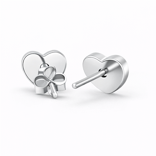 S925 Sterling Silver Love Geometric Stud Earrings