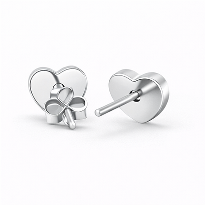 S925 Sterling Silver Love Geometric Stud Earrings