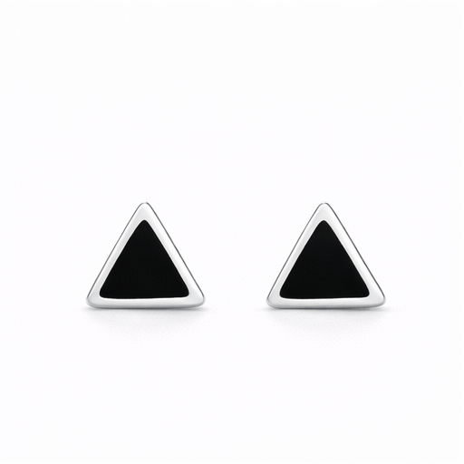 S925 Sterling Silver Triangle Geometric Stud Earrings