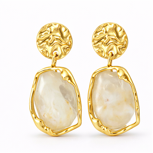 Enamel Heart Drop Earrings