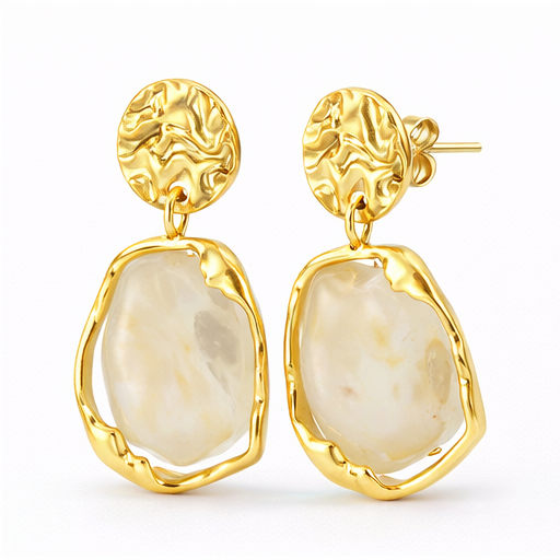 Enamel Heart Drop Earrings