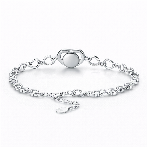 Zircon Silver Heart Hollow Bracelet – Heart Hollow