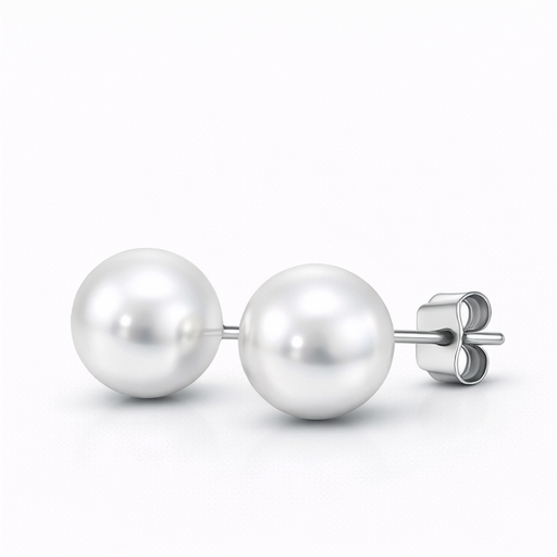 Pearl Stud Earrings 14mm