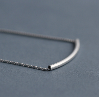 S925 Sterling Silver Round Tube Bracelet