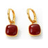 Enamel Heart Drop Earrings