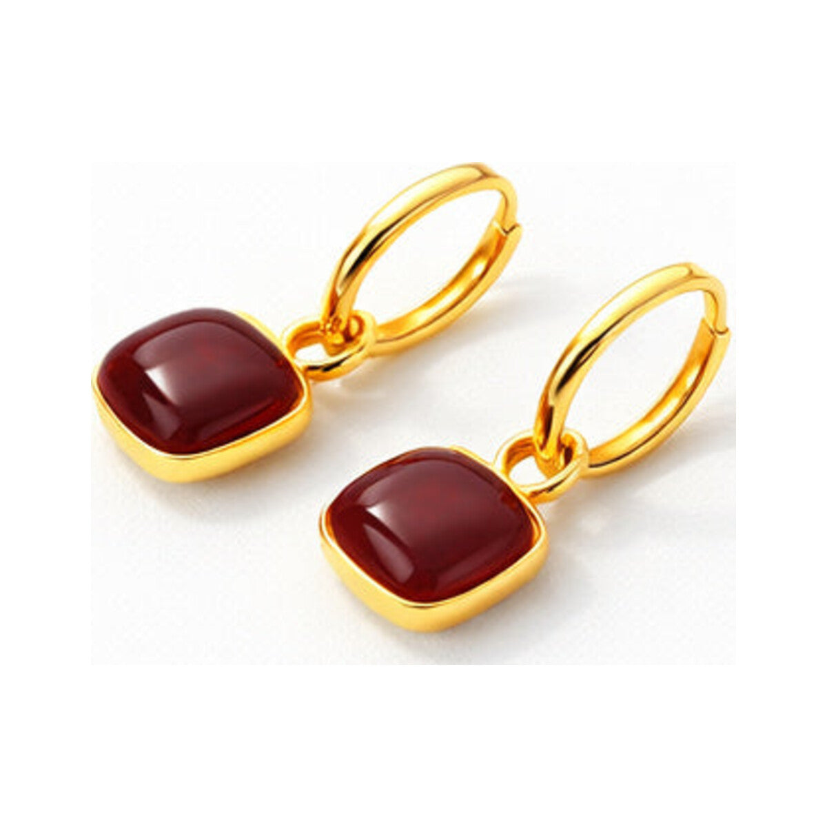 Enamel Heart Drop Earrings