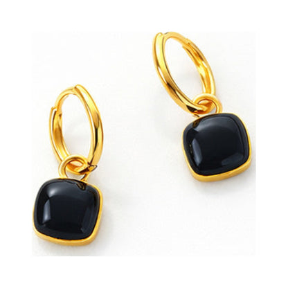 Glossy Heart Drop Earrings