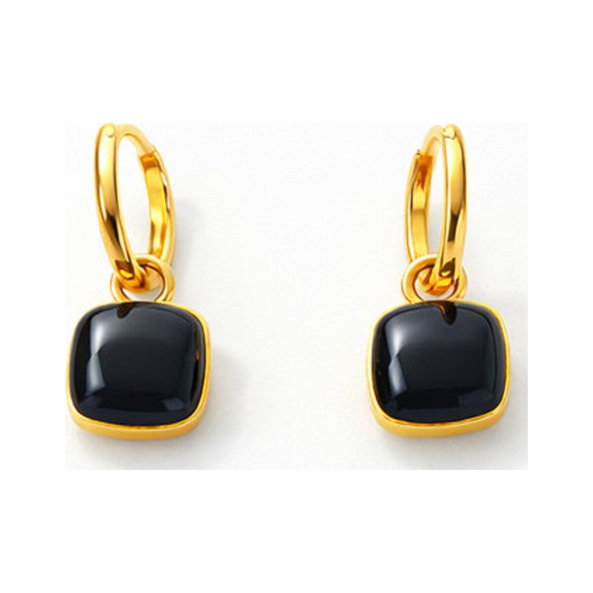 Glossy Heart Drop Earrings