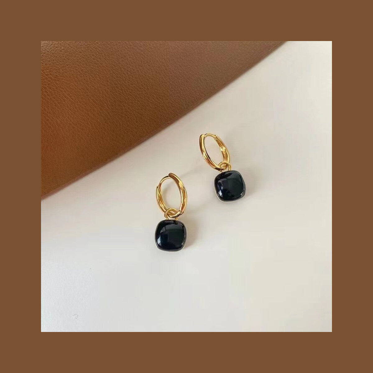 Glossy Heart Drop Earrings