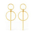 Alloy Geometric Round Earrings – Round Square Halo